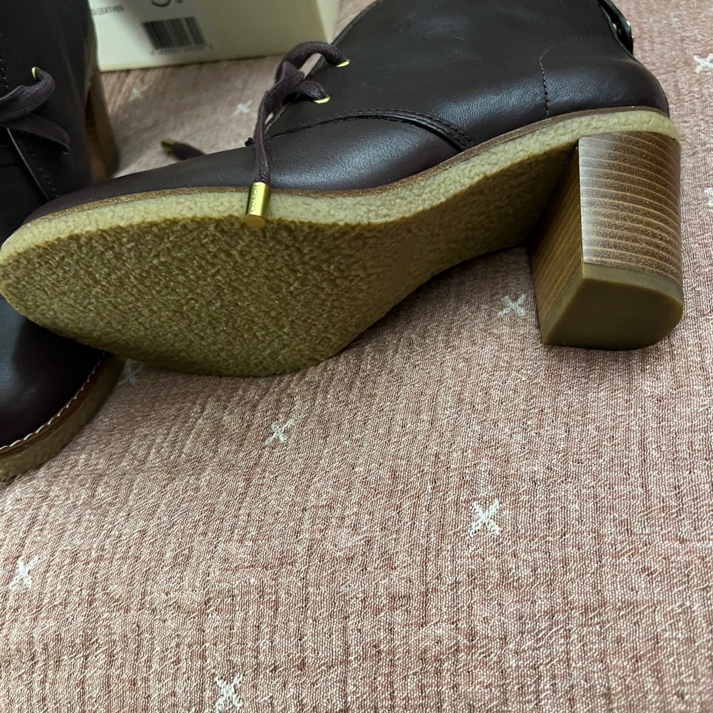 Coach Women's Burgundy Ankle Booties - Picture 5 of 9